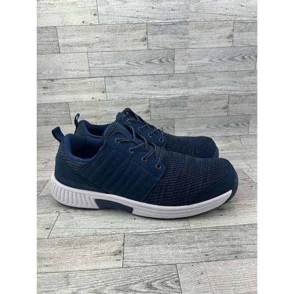 Orthofeet 529 Edgewater Mens Navy Blue Athletic Walking Shoes Size 11.5 D Medium
